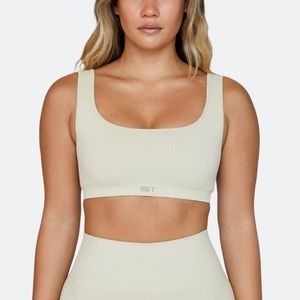 Set Active Box Cut Bra Oat Milk S